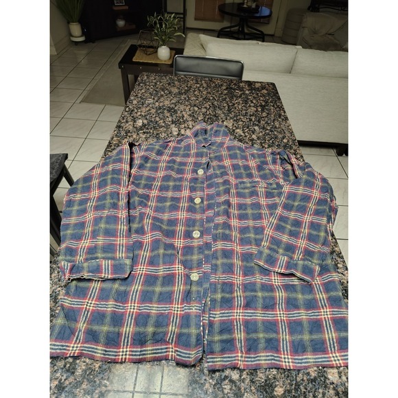 Brooks Brothers Other - Brooks Brothers Pajama Shirt Men M  Plaid Flannel Sleep Lounge